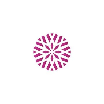 Round simple icon logo for textile Stock Illustration