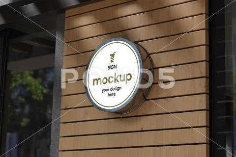 Round Sing Mockup Plantilla PSD