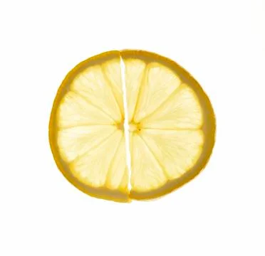 Round slices lemon Stock Photos