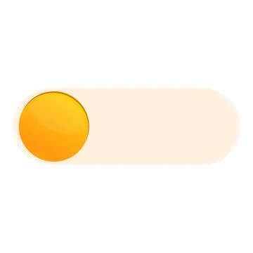 Round slider button showing on position with orange handle Illustration