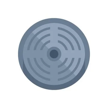 Round smoke detector protecting from fire hazard Ilustración de archivo
