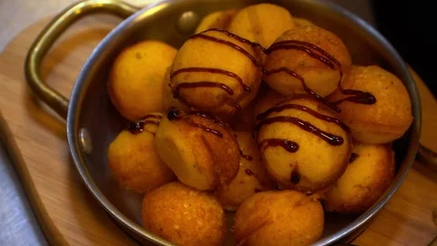 Round Snack Delights Stock Footage 319949660