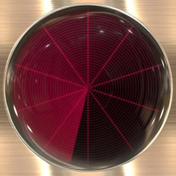 Round  Sonar sreen Stock Illustration