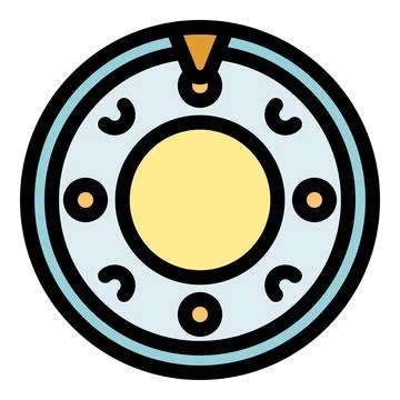 Round spaceship door is opening with light coming out Stock Illustration