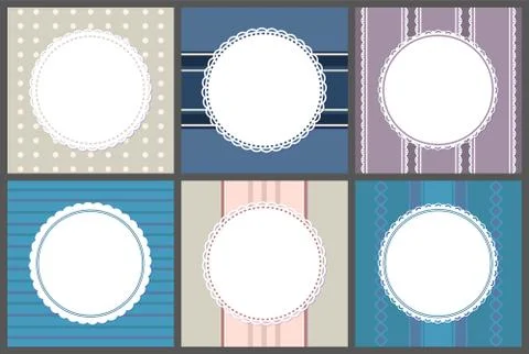 Round Spare Frames on Strips. Vector Circle Border Illustrazione stock