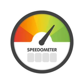 Round Speedometer fast speed. Vector illustration template 库存插图