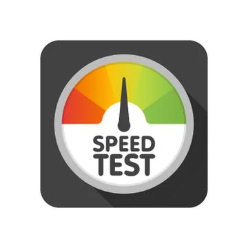 Round Speedometer speed test download. Vector illustration template Stock Illustration