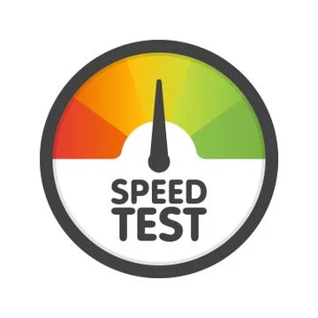 Round Speedometer speed test download. Vector illustration template 库存插图