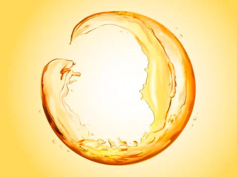 Round sphere made of flowing liquid Stock Illustration