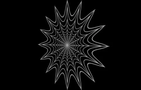 Round spider web against black background 스톡 일러스트