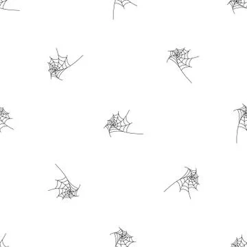 Round spiderweb pattern seamless vector Stock Illustration