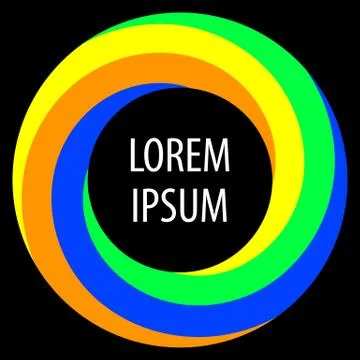 Round spiral shape background. Twisting color strips creating a circle, in the Stock Illustration