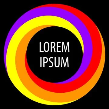 Round spiral shape background. Twisting color strips creating a circle, in the Stock Illustration