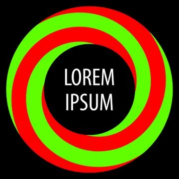 Round spiral shape background. Twisting color strips creating a circle, in the Stock Illustration