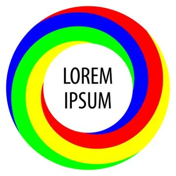 Round spiral shape background. Twisting color strips creating a circle, in the Stock Illustration