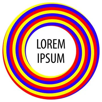 Round spiral shape background. Twisting color strips creating a circle, in the Stock Illustration