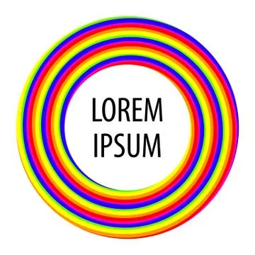 Round spiral shape background. Twisting color strips creating a circle, in the Stock Illustration