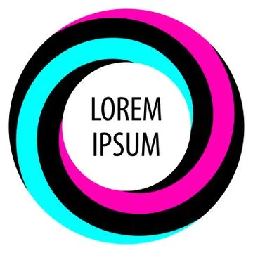 Round spiral shape background. Twisting color strips creating a circle, in the Stock Illustration