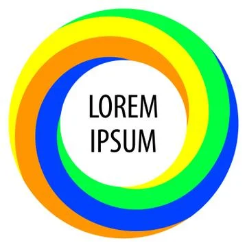 Round spiral shape background. Twisting color strips creating a circle, in the Stock Illustration