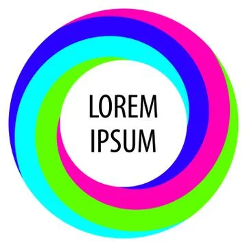 Round spiral shape background. Twisting color strips creating a circle, in the Stock Illustration