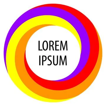 Round spiral shape background. Twisting color strips creating a circle, in the Stock Illustration