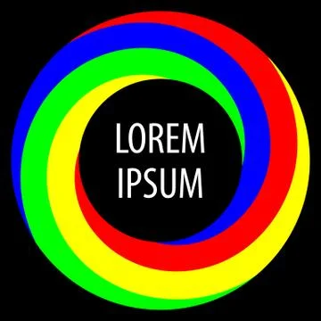 Round spiral shape background. Twisting color strips creating a circle, in the Stock Illustration