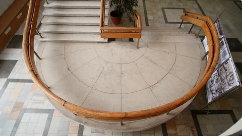 Round spiral staircase. background Stock Footage 94600838