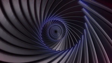 Round spiral staircase, looping 3D animation Stock Footage 100577860