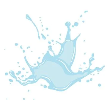 Round splash of spilled liquid on the surface Stock Illustration