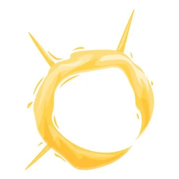Round splashing juice making circle frame Stock Illustration