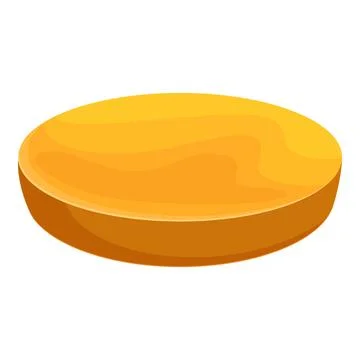 Round sponge for applying makeup foundation cream or powder Stock Illustration