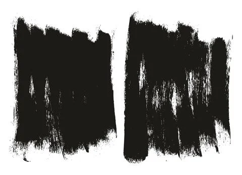 Round Sponge Thick Artist Brush Long Background High Detail Abstract Vector Set Illustrazione stock