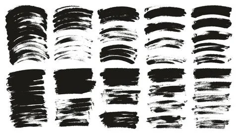 Round Sponge Thin Artist Brush Long &amp; Curved Background Mix High Detail Abstract Stock Illustration