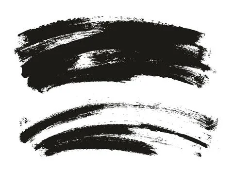 Round Sponge Thin Artist Brush Curved Background High Detail Abstract Vector Set 스톡 일러스트