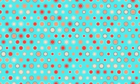 Round spotted pattern with abstract geometric circles. Ideal for seamless w.. Stock Illustration