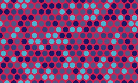 Round spotted pattern with abstract geometric circles. Ideal for seamless w.. Stock Illustration
