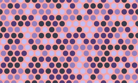 Round spotted pattern with geometric repetition. Ideal for fabric prints, p.. Stock Illustration