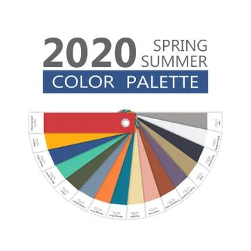 Round spring and summer 2020 colors palette Stock Illustration