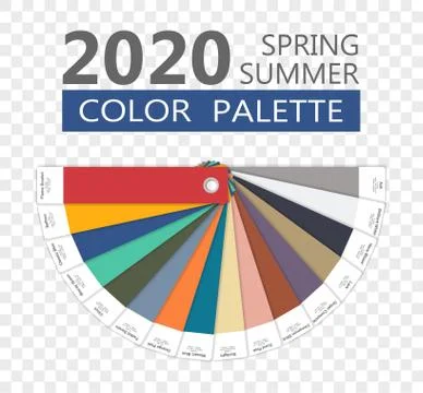 Round spring and summer 2020 colors palette Stock Illustration