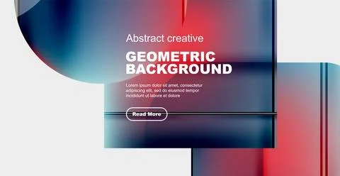Round square geometric abstract background Illustrazione stock