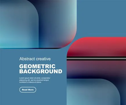 Round square geometric abstract background Illustrazione stock