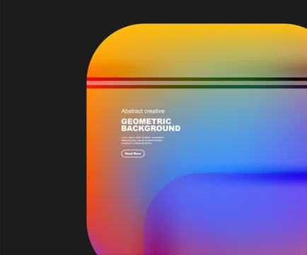 Round square geometric abstract background Illustrazione stock