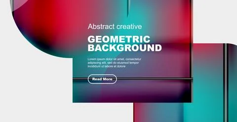 Round square geometric abstract background Illustrazione stock