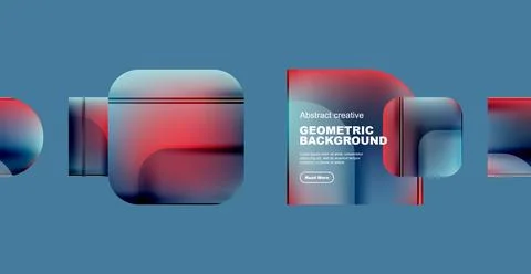 Round square geometric abstract background 스톡 일러스트