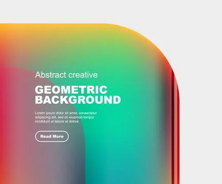 Round square geometric abstract background Stock Illustration