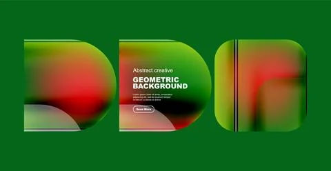Round square geometric abstract background Illustrazione stock