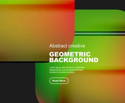 Round square geometric abstract background Stock Illustration