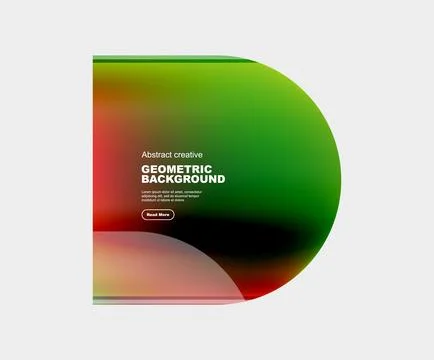 Round square geometric abstract background Illustrazione stock