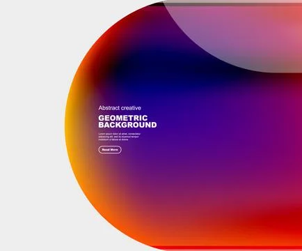 Round square geometric abstract background Stock Illustration