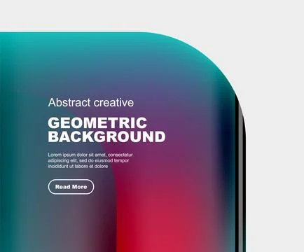Round square geometric abstract background Illustrazione stock